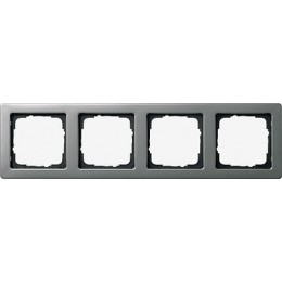 021421 Рамка E22 Сталь Edelstahl 21 4-постовая Gira