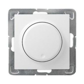 Ospel Impresja Белый Светорегулятор поворотно-нажимной для нагрузки лампаминакаливания, галогенными и LED LP-8YL2/m/00