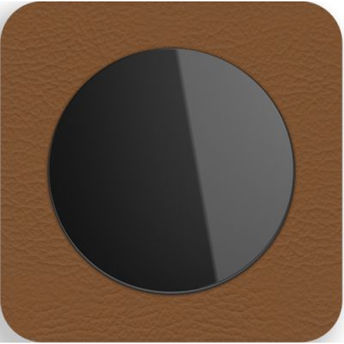 10112364 Рамка R.1 Кожа, черный 1-постовая Berker