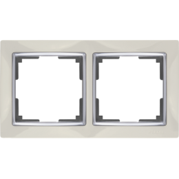 WL03-Frame-02-ivory Рамка на 2 поста (слоновая кость) Snabb Werkel a028901