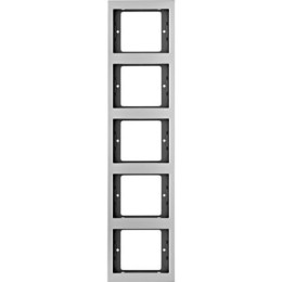 13537003 Рамка K.5 Алюминий 5-постовая вертикальная Berker