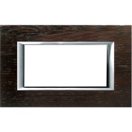 HA4804LWE Рамка Axolute Квадрат Венге 4 модуля Bticino