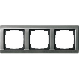 021320 Рамка E22 Сталь Edelstahl 3-постовая Gira