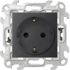 2420432-038 Розетка 2К+З с защ штор Push&Go, графит Simon 24