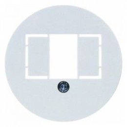 1040 Центральная панель для розетки TAE цвет: полярная белизна, с блеском серия 1930, Glasserie, Palazzo Berker