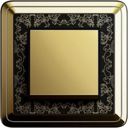 0211672 Рамка Classix Art Латунь / Черный 1-постовая Gira