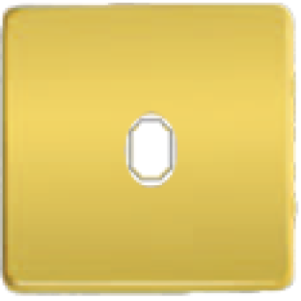 FD04320OR-A Латунная накладка для одиночного тумблерного выключателя, real gold + beige FEDE