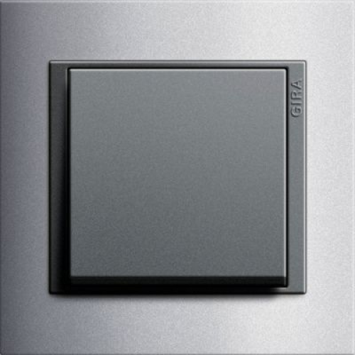 021106 Рамка Event Алюминий / Черный 1-постовая Gira