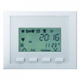 17757009 Tаймер RolloTec "Комфорт" с дисплеем и подключением датчика цвет: полярная белизна, с блеском K.1 Berker