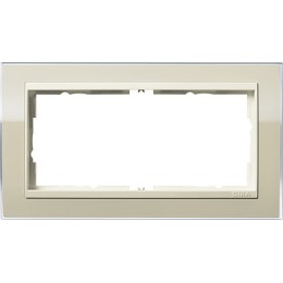 1002771 Рамка без перегородки Event Clear Песочный / Кремовый 2-постовая Gira