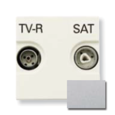 N2251.7 PL Розетка TV-R-SAT оконечная с накладкой, серия Zenit, цвет серебристый, ABB N2251.7 PL Розетка TV-R-SAT оконечная с накладкой, серия Zenit, цвет серебристый, ABB