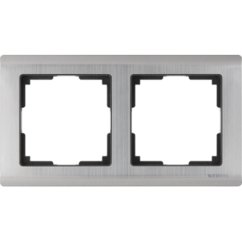 WL02-Frame-02 Рамка на 2 поста (глянцевый никель) Metallic Werkel a028860