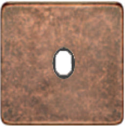 FD04320RU-M Латунная накладка под 1 тумблер , цвет Rustic Cooper+black FEDE