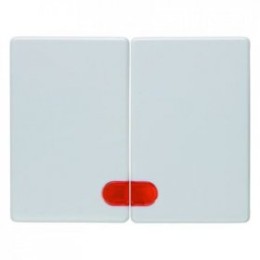 14370069 Клавиши с красной линзой цвет: полярная белизна, с блеском Arsys Berker