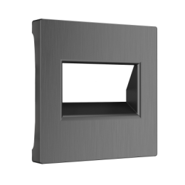 WL04-RJ45+RJ45-CP Накладка для двойной розетки Еthernet RJ-45 (графит рифленый) Antik Werkel a046603