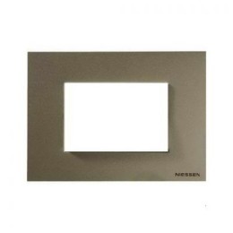 N2473 CV Рамка итальянского стандарта Zenit Шампань 3 модуля ABB