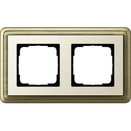 0212623 Рамка Classix Бронза / Кремовый 2-постовая Gira