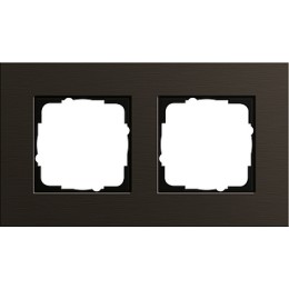 0212127 Рамка Esprit Коричневый / Алюминий 2-постовая Gira