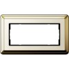 1002633 Рамка Classix Латунь / Кремовый 2-постовая Gira