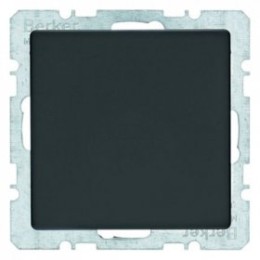 10096086 Заглушка с центральной панелью, Q.3, цвет: антрацитовый, с эффектом бархата Berker
