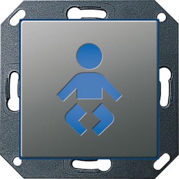 279620 Светодиодный указатель с пиктограммой "Детская комната" Сталь Gira E22