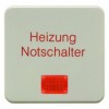 1568 Клавиша с красной линзой и надписью "Heizung Notschalter" цвет: белый, с блеском Влагозащищенный скрытый монтаж IP44 Berker