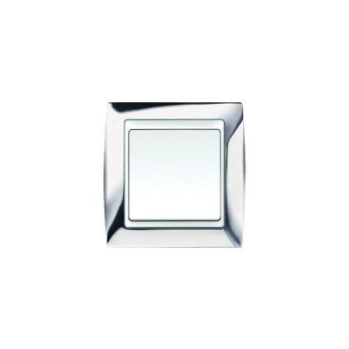 82614-63 Рамка декоративная, 1 пост, Simon 82, хром-белый