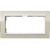1002773 Рамка без перегородки Event Clear Песочный / Белый 2-постовая Gira