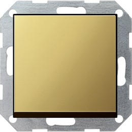 0126604 Клавишный выключатель с самовозвратом 10А/250В в сборе Латунь Gira