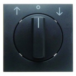 10801606 Центральная панель с вращающейся ручкой для жалюзийного поворотного выключателя цвет: антрацит, матовый B.1/B.3/B.7 Glas Berker