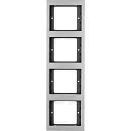 13437003 Рамка K.5 Алюминий 4-постовая вертикальная Berker