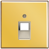 LS969-1UAGGO LS 990 Золото Накладка 1-ой наклонной ТЛФ/комп розетки Jung LS серия