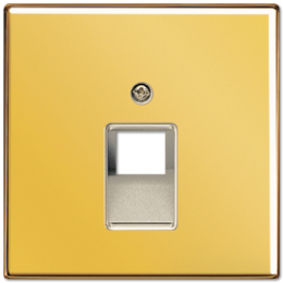 LS969-1UAGGO LS 990 Золото Накладка 1-ой наклонной ТЛФ/комп розетки Jung LS серия