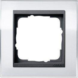 0211728 Рамка Event Clear Белый / Черный 1-постовая Gira