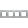 LNA4802M4TE Рамка LivingLight Квадрат Алюминий 2+2+2+2 модуля Bticino
