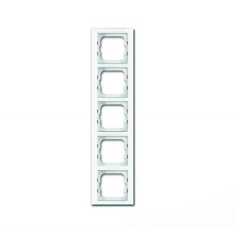 1725-280 Рамка Axcent Белое стекло 5-постовая ABB