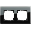 0212505 Рамка Esprit Glass C Черное стекло 2-постовая Gira