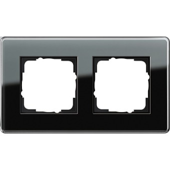 0212505 Рамка Esprit Glass C Черное стекло 2-постовая Gira