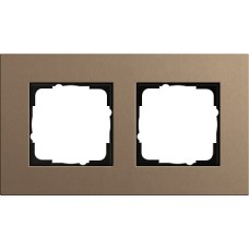 0212221 Рамка Esprit Linoleum-Multiplex Светло-коричневый 2-постовая Gira 0212221 Рамка Esprit Linoleum-Multiplex Светло-коричневый 2-постовая Gira