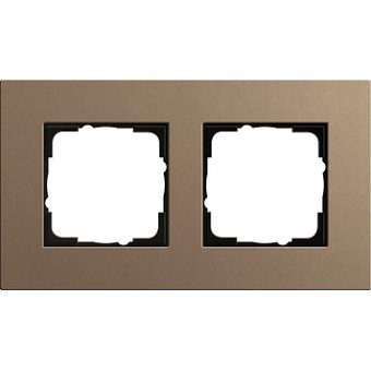 0212221 Рамка Esprit Linoleum-Multiplex Светло-коричневый 2-постовая Gira