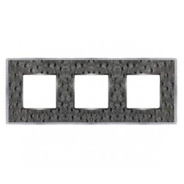 FD01443SCB Рамка Belle Epoque Tapestry Alienasilver / bright chrome 3-постовая гор/верт. Fede