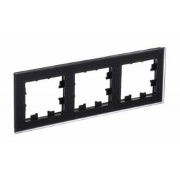 ATN331003 Рамка тройная Schneider Electric Atlasdesign Nature, матовое черное стекло