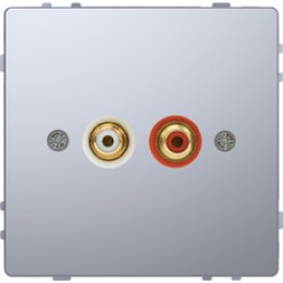 MTN4350-6036 D-life аудиорозетка с модул. тюльпан, нерж. сталь Merten