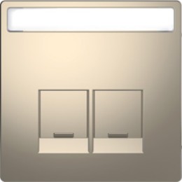 MTN4574-6050 D-life центральная накладка для 2-х модульных разъемов se, никель Merten