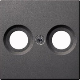 MTN4122-0414 Центр. плата антен розетки 2 отверстия Merten