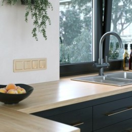 W0042611 Рамка на 4 поста (шампань) Platinum Werkel a059220