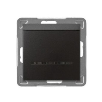 Ospel Impresja Антрацит Выключатель карточный с подсветкой, без рамки LP-15YS/m/50