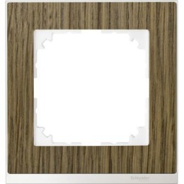 MTN4010-3674 Рамка M-Pure Decor Дуб / Бриллиантовый белый 1-постовая Merten