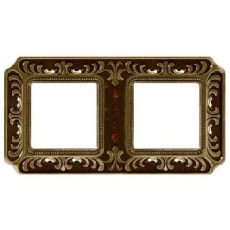 FD01352PB Рамка Siena Bright Patina 2-постовая Fede