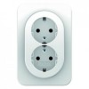 47282089 Двойная штепсельная розетка SCHUKO, цельная, полярная белизна, с блеском R.1 Berker